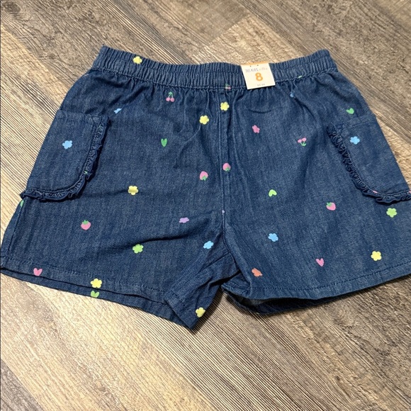 Kids Denim Shorts with Heart and Cherry Designs - Picture 12 of 16